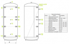 Akumulační nádrž KXT0 2000l d1100