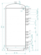 Akumulační nádrž MG0 800l
