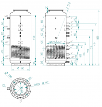 Akumulační nádrž s ohřevem TUV - MT1 650l +DN32