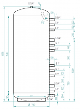 Akumulační nádrž MG0 650l